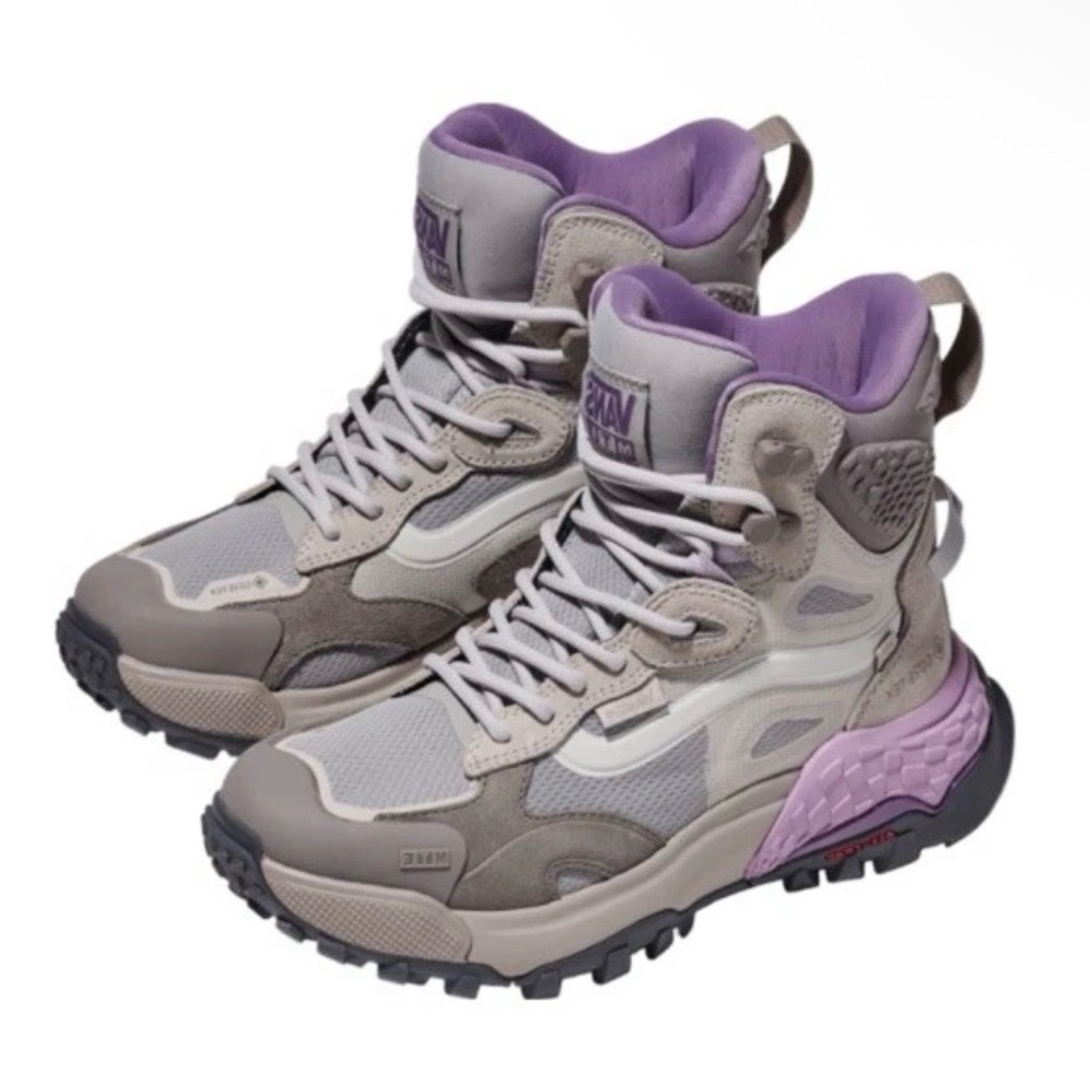 Vans Crestline GORE-TEX MTE Trail Shoes Light Grey Purple Men’s Size 7.5 / 9W